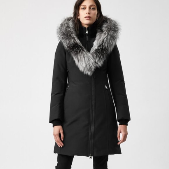 Mackage Trish Down Coat Silverfox Fur - Picture 1 of 4